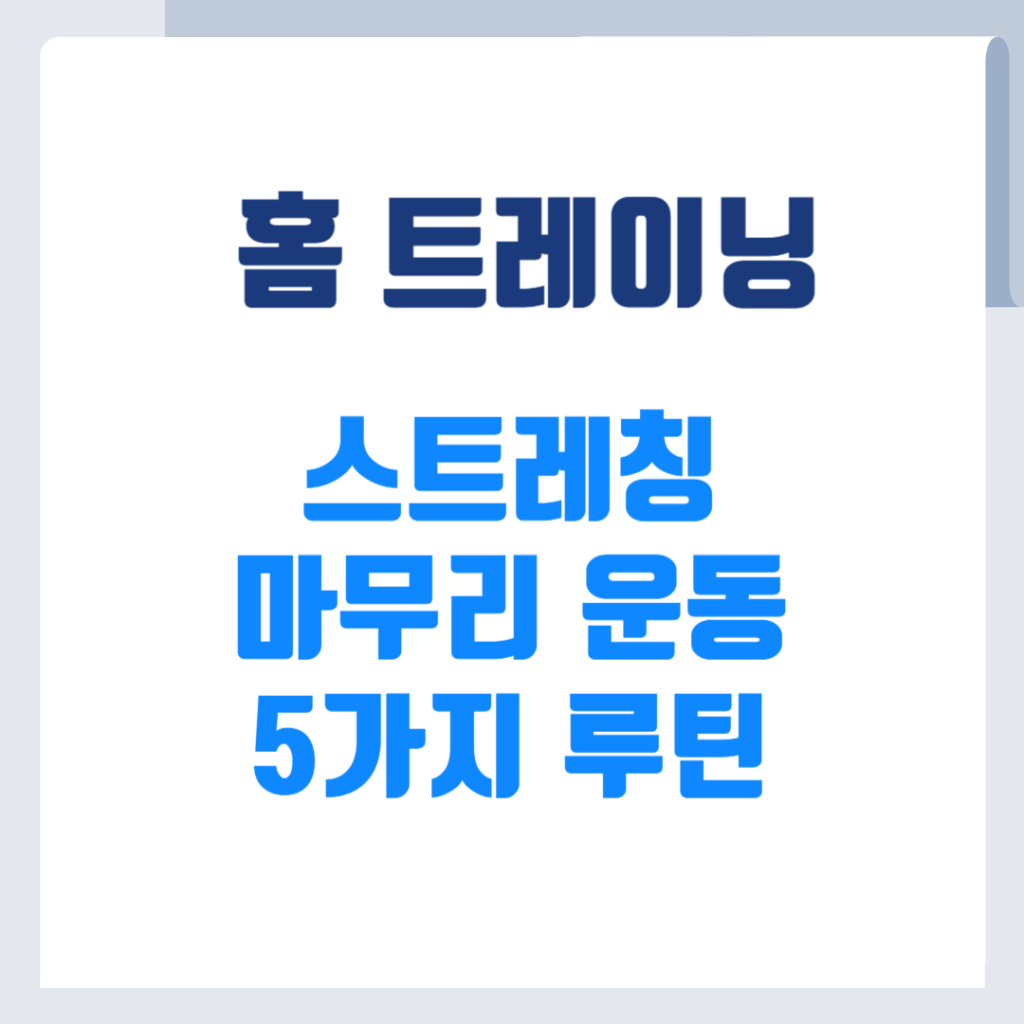 스트레칭 및 마무리 운동